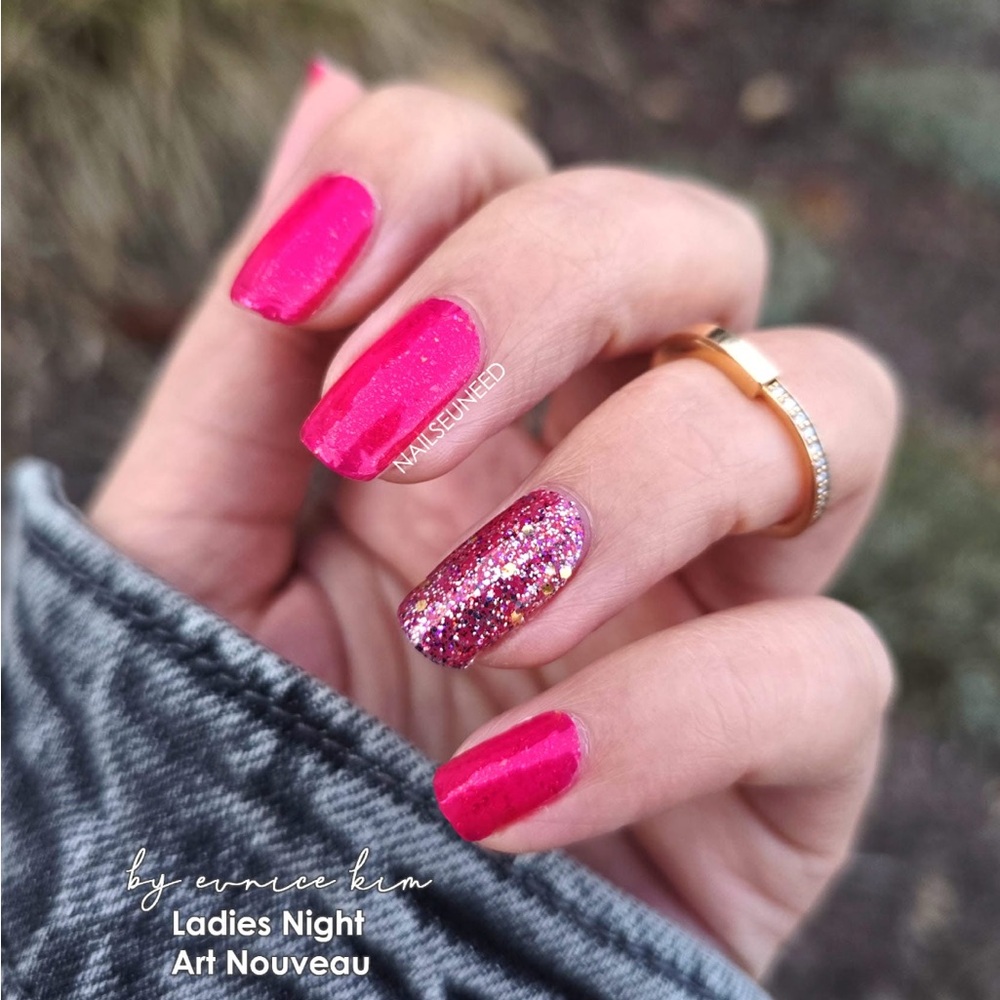 *Exclusive* Color Street: Ladies Night | Pink Rose Gold Glitter Party Neon Sheer - Picture 11 of 14